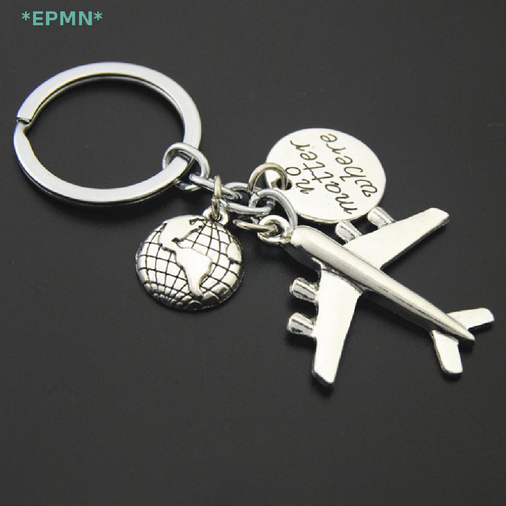 Epmn > 1 Móc Khóa Hình Máy Bay Trái Đất Không Có Matter Where Mới