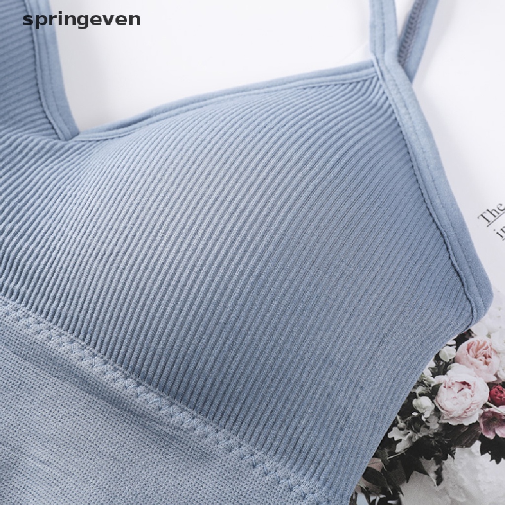 Áo Ngực Thể Thao Cotton Không Đường May Có Đệm Nâng Ngực Cho Nữ