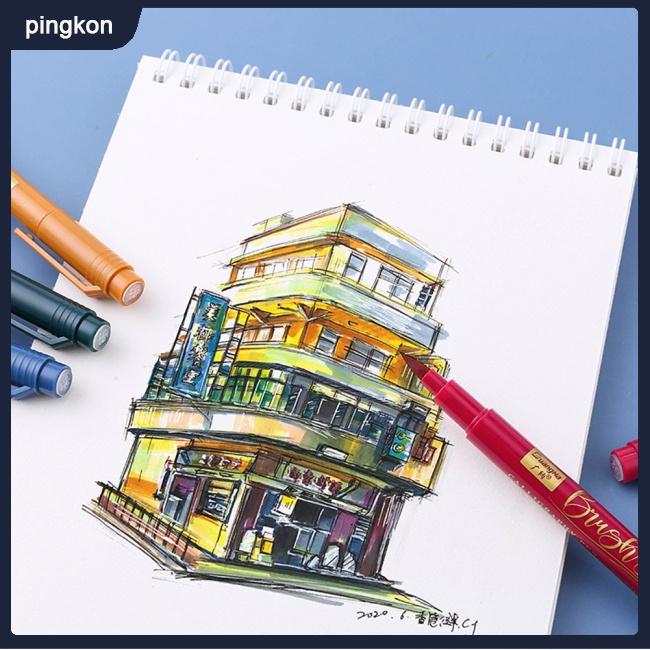 Set 12 Bút Lông Mềm Dùng Vẽ Phác Thảo Viết Thư Pháp