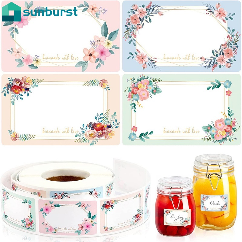 Cuộn 250 Nhãn Dán Ghi Tên Chai Lọ Thức Ăn Có Thể Xóa Được DIY Dành Cho Trường Học / Văn Phòng / Tiệc Sinh Nhật