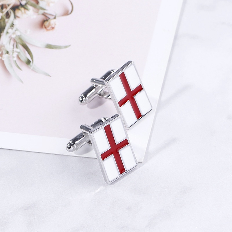 Khuy Măng Sét Hợp Kim Hình Lá Cờ Sáng Tạo