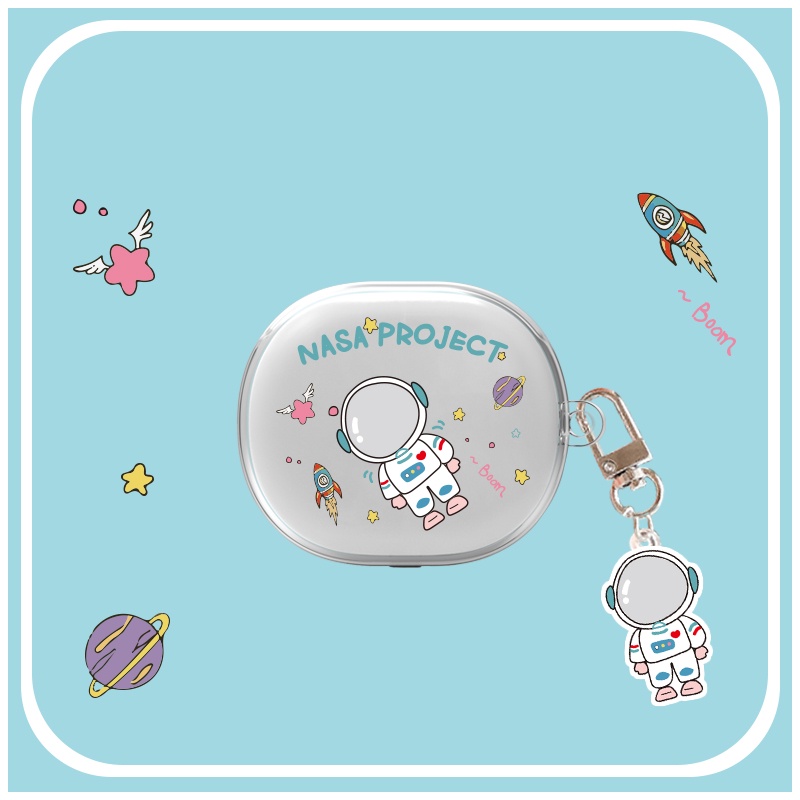 Vỏ Bảo Vệ Hộp Sạc Tai Nghe redmi buds 4 lite tws Bằng TPU Mềm Trong Suốt + Dây Đeo Chống Sốc