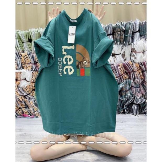 [Rẻ Vô Địch] Áo Thun 3158 Cotton Khô Form Rộng Nam Nữ Unisex Lee Gấu