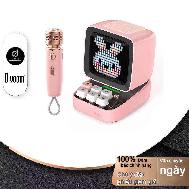 Divoom Ditoo Plus Retro Pixel Art Game Loa Bluetooth với màn hình phía trước điều khiển ứng dụng LED 16X16