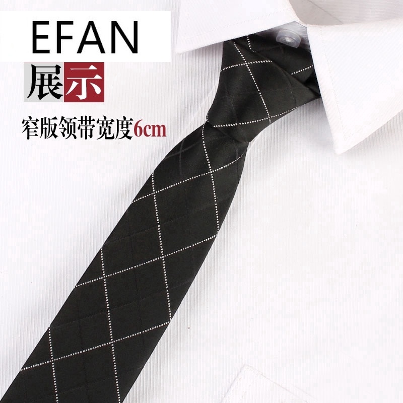 Cà vạt polyester EFAN H6906-16 dáng mảnh dệt jacquard họa tiết thời trang tùy chọn dành cho nam 6cm