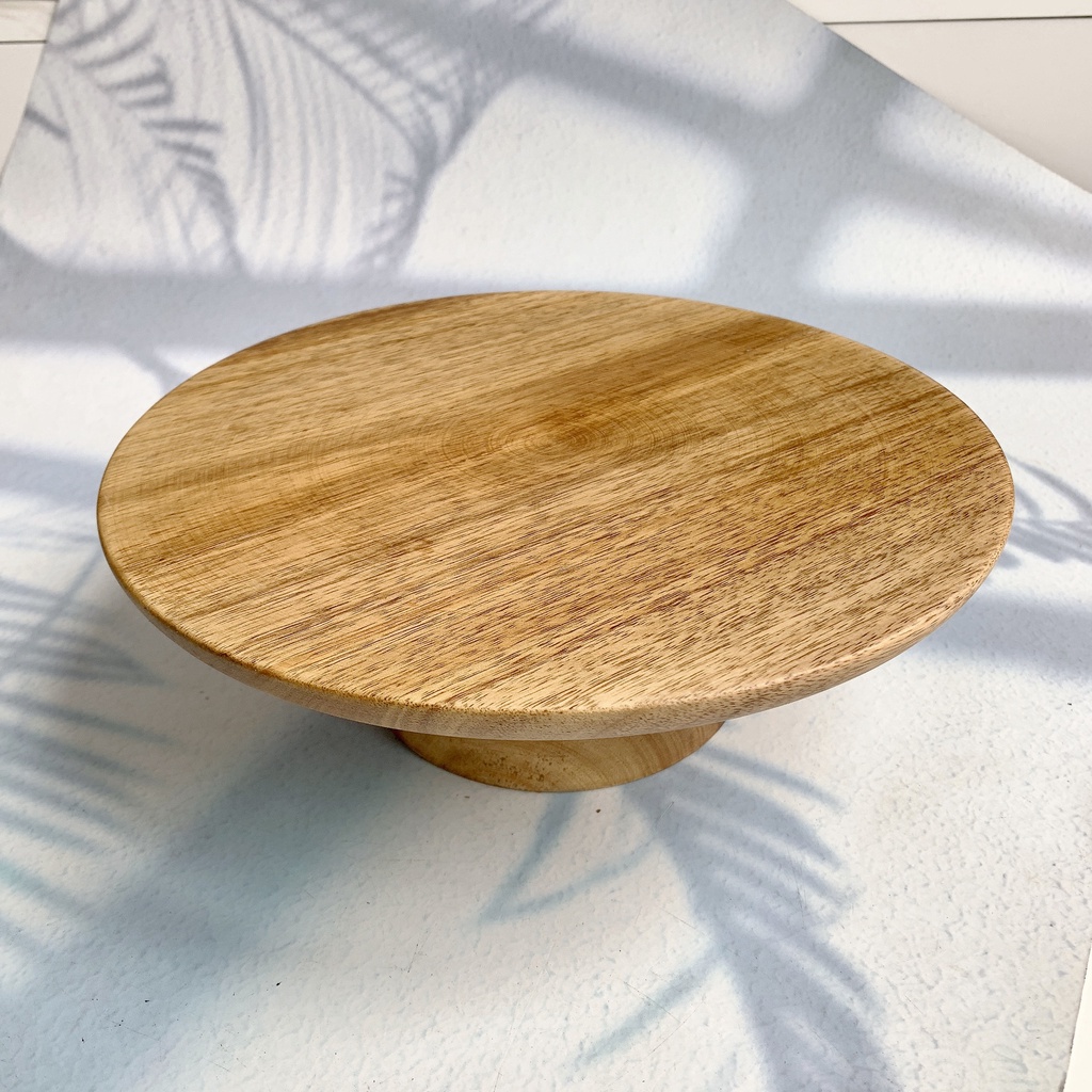 Mâm Bồng, CAKESTAND Gỗ, Đĩa đế cao, đựng bánh, trang trí bánh ngọt, hoa quả