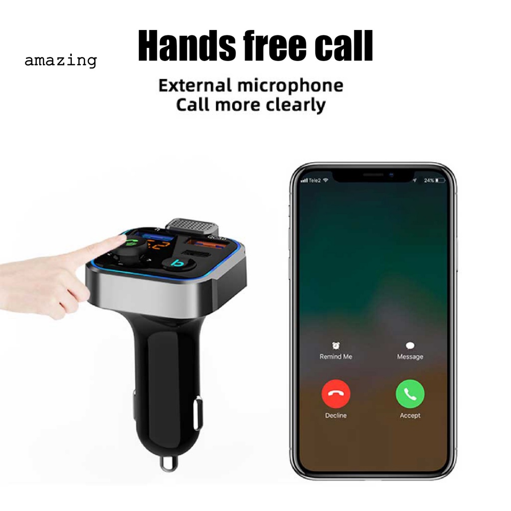 Máy Phát Nhạc BT23 FM Bluetooth 5.0 Thông Minh Có Thể Điều Chỉnh Cho Xe Hơi / Xe Tải