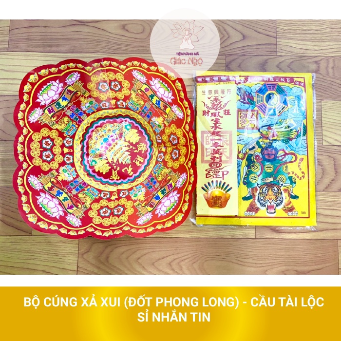 Bộ giấy cúng xả xui ( đốt phong long ) - cầu tài lộc bán đắt - VÀNG MÃ GIÁC NGỘ