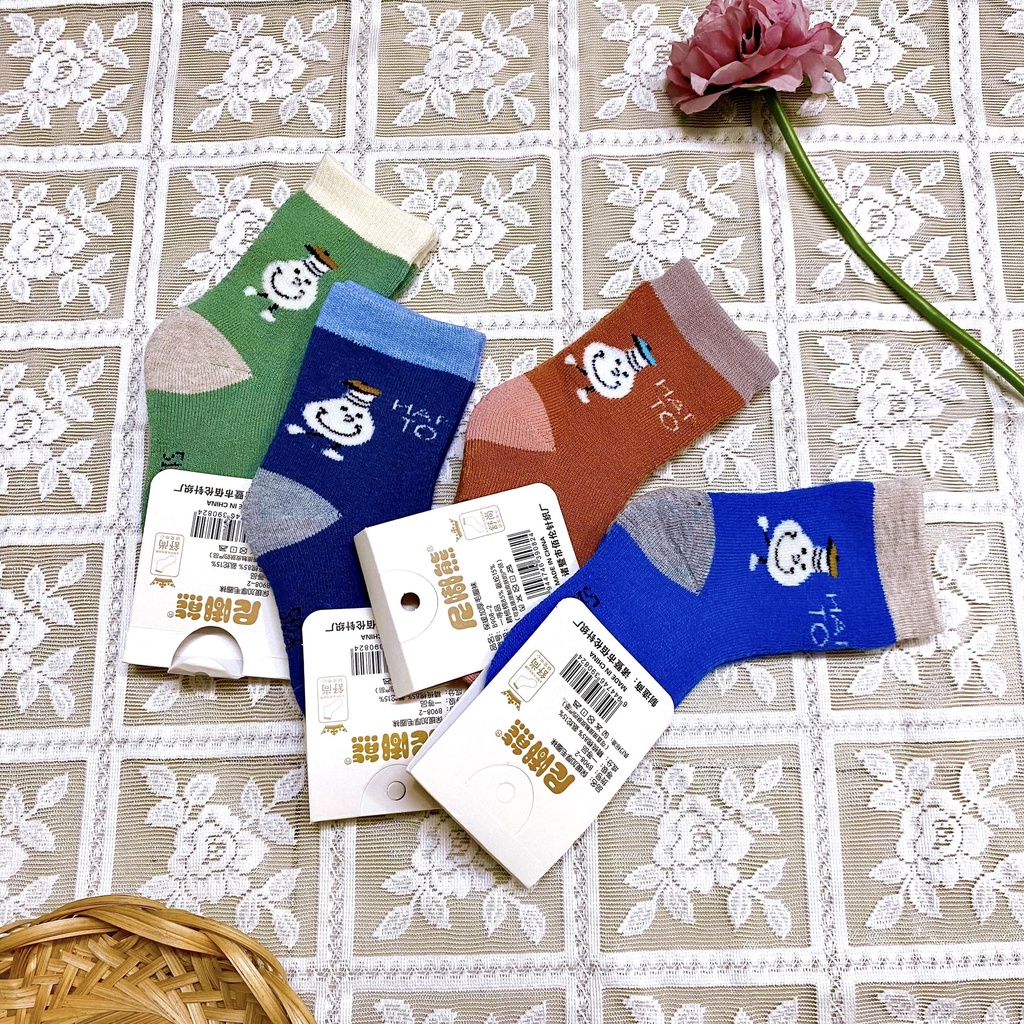 Tất vớ trẻ em 1-3 tuổi cổ cao nhiều màu phối hình ngộ nghĩnh xinh xắn - TV6