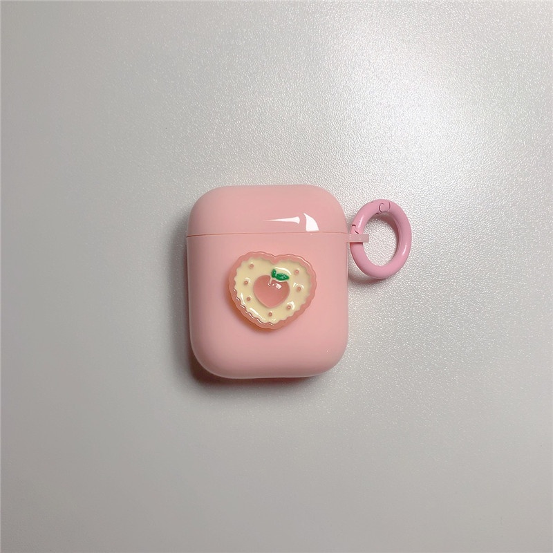 Vỏ Bảo Vệ Hộp Sạc Tai Nghe Airpods 3 2 pro Mềm Chống Rơi Hình Trái Đào Dễ Thương