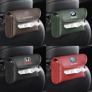 Universal Car Tissue Box PU Leather Tssue Box Holder Car Sun Visor Decoration Storage Seat Back Hanging Tissue Box Gt1q