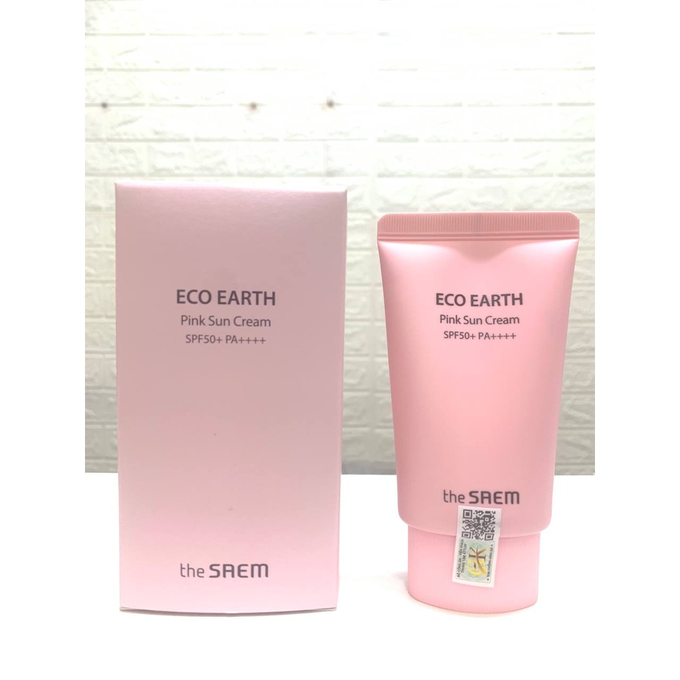 Kem Chống Nắng The Saem Eco Earth Pink Sun Cream Kiềm Dầu