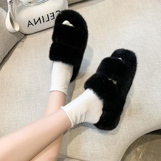 ( Sẵn ) DÉP LÔNG PHỦ BÔNG ĐẾ CAO