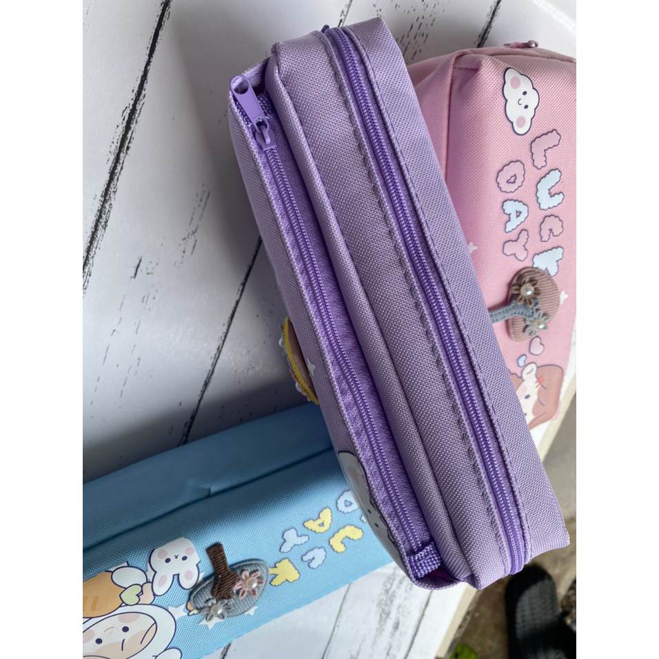 Túi Đựng Bút , Ví bút vải 2 ngăn hình siêu nhân, công chúa, nhân vật hoạt hình ngộ nghĩnh,...bóp viết cute