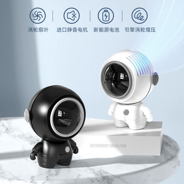 Quạt mini cầm tay đeo cổ New spaceman tích điện sạc usb đầu USB type C đa năng 900 mAh - Alice store