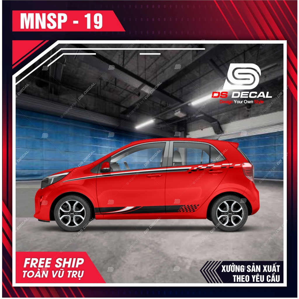Tem dán xe ô tô Kia Morning - 03 - decal dán xe ô tô - DS Decal