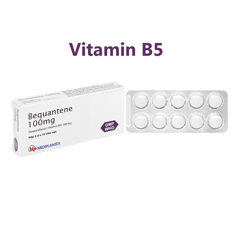 Bequantene 100mg ( vitamin b5) hộp 20 viên