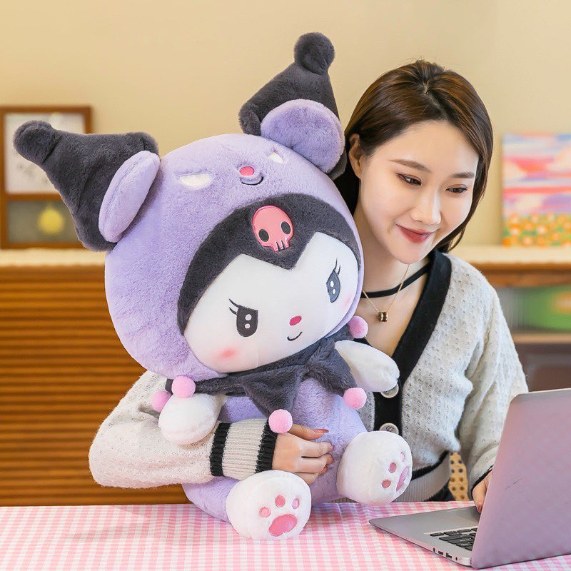 THÚ BÔNG THỎ KUROMI TÍM ĐÁNG YÊU