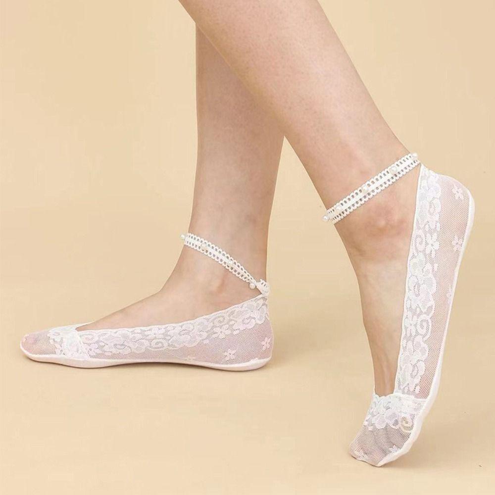 Vớ Lưới Mỏng Xuyên Thấu Chống Trượt Thời Trang Cho Nữ