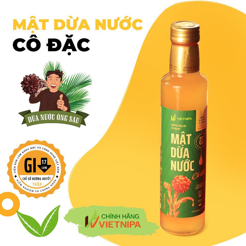 Mật Dừa Nước Cô Đặc Tự Nhiên 25g 375g - Mật Dừa Nước Ông Sáu