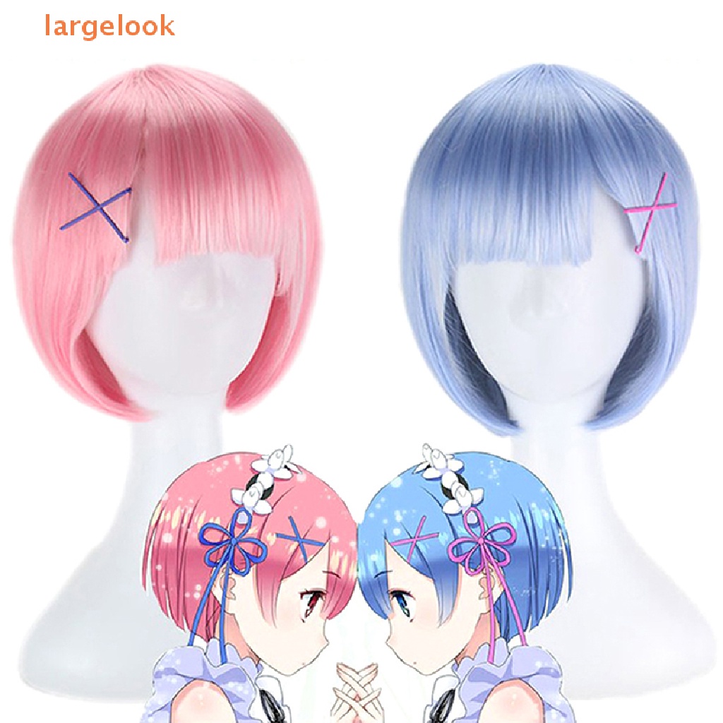 Tóc Giả [Lớn] Life in a Different World Ram Rem Cosplay Anime