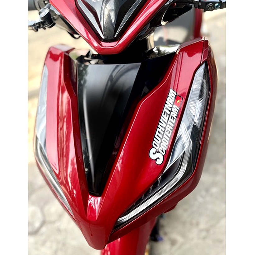 Tem dán logo xe SOUTH VIETNAM SCOOTER TEAM siêu nét chính hãng decal không thấm nước công nghệ in MIMAKI NHẬT BẢN