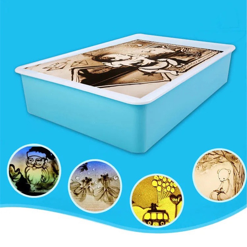 Bàn vẽ tranh cát cho bé mới nhất 2023 (tặng kèm pin sạc)