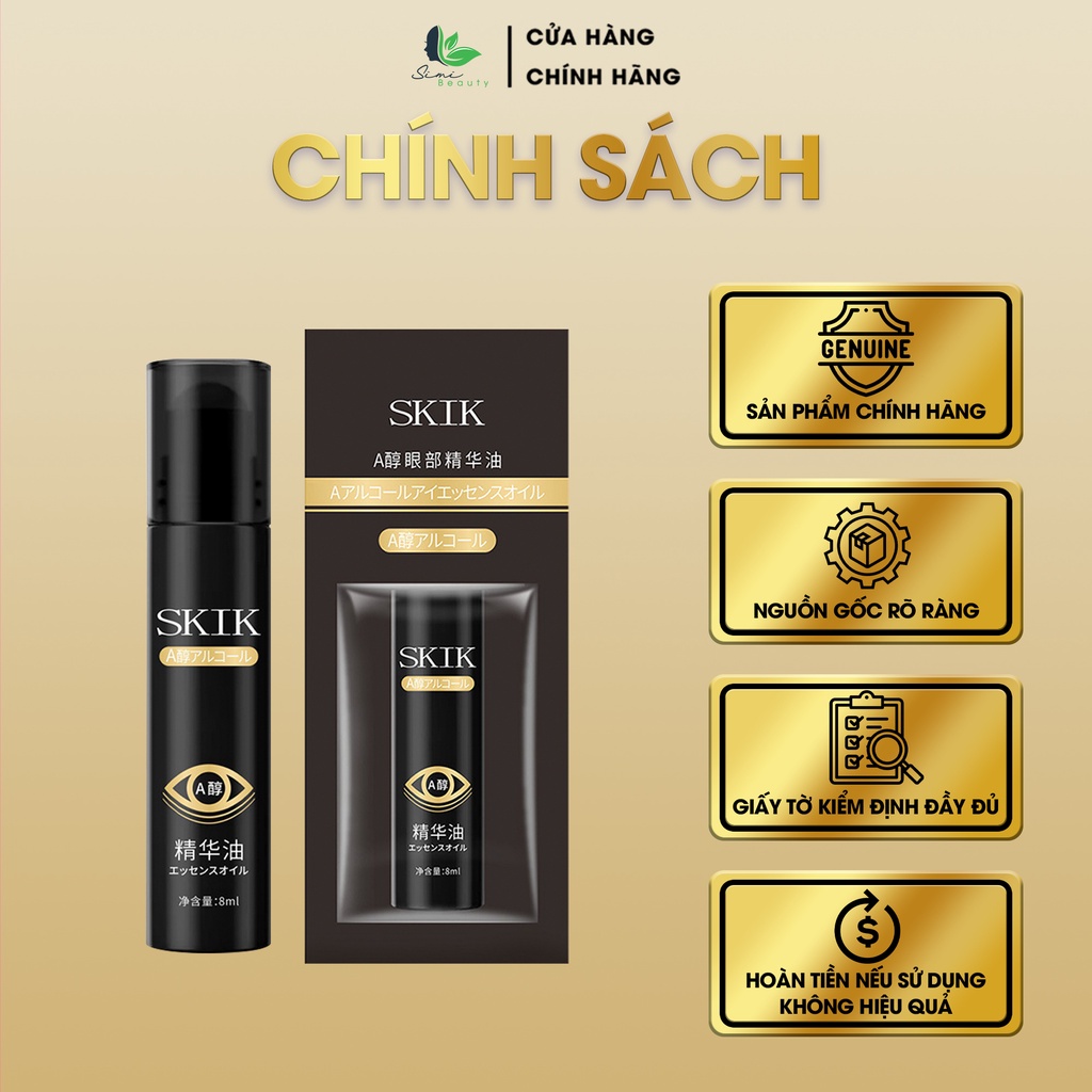 Thanh lăn bọng mắt SKIK - Thanh lăn SKIK hỗ trợ giảm quầng thâm mắt, tan bọng mắt, làm mờ nếp nhăn quanh mắt