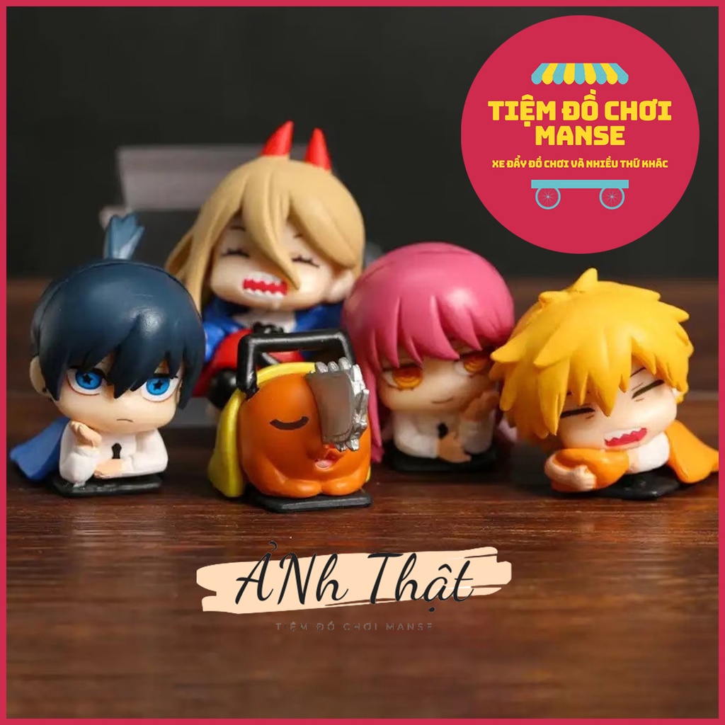 Mô hình Chainsaw Man Thợ săn qủy nhân vật Denji Power dễ thương quà tặng sưu tầm trang trí