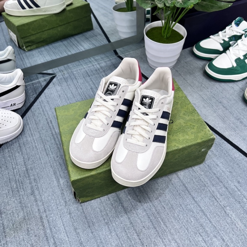 Giày Adidas x Guci Gazelle White Black - Trắng Kem Collad