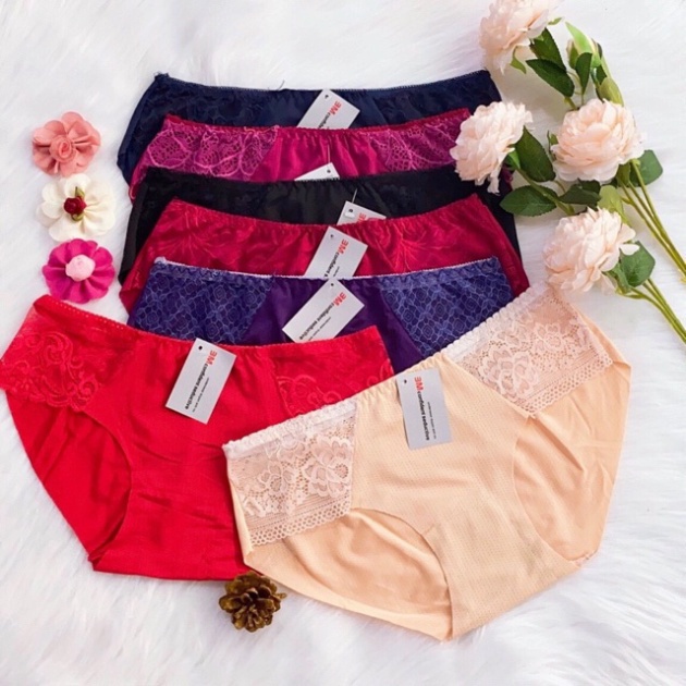 Combo 10 quần thun lạnh thông hơi phối ren 2 bên siêu sexy.