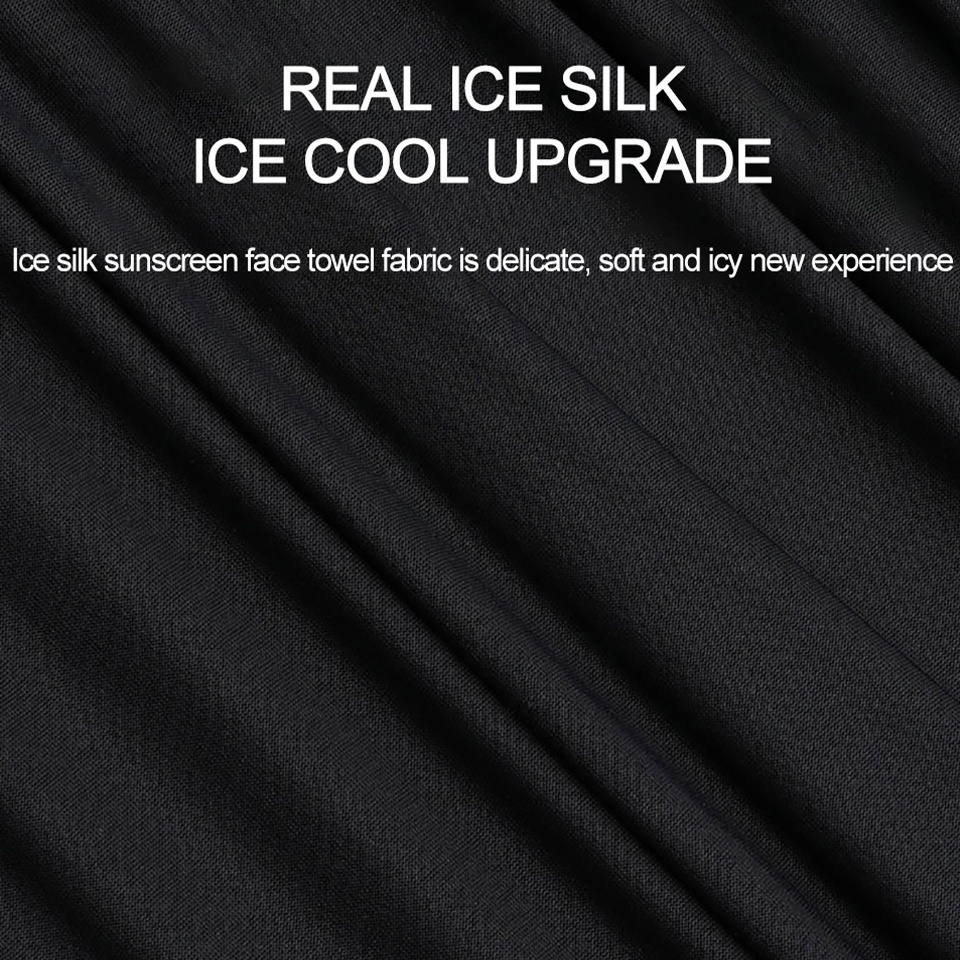 Toàn Bộ Mũ Trùm Đầu Bằng Lụa Lạnh Thoáng Khí Chống Tia UV Bảo Vệ Mặt Toàn Diện