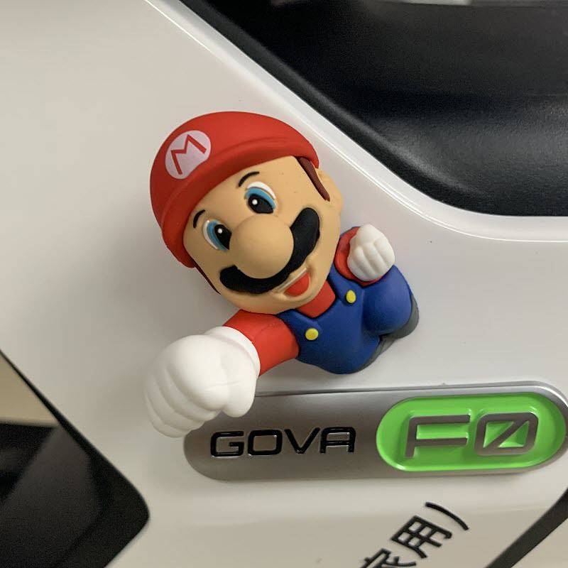 Electric Car 3D Stereo Car Stickers Mario Outer Interior Motorcycle Calf Battery Car Modification Personalized Accessories Car Decoration c3QD