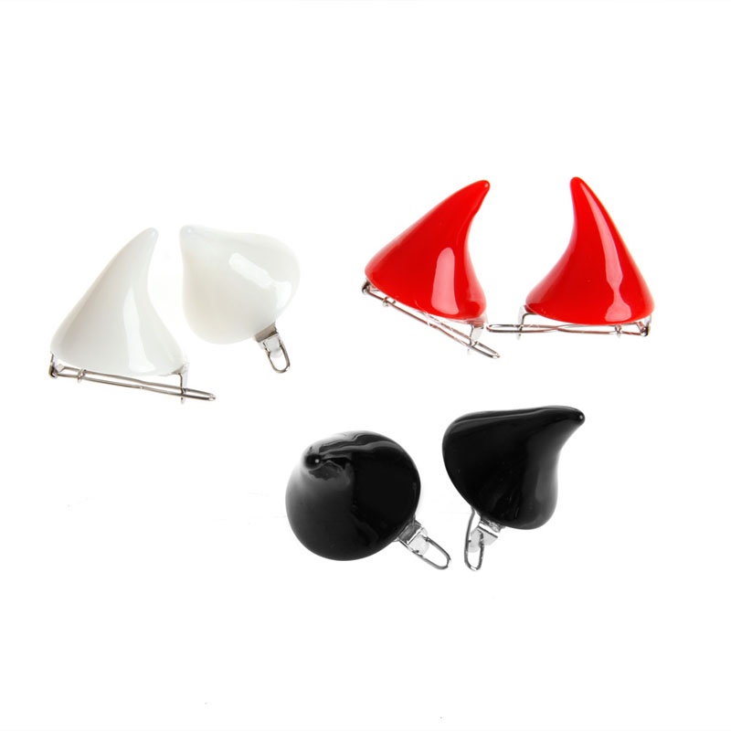 1 Cặp Kẹp Tóc Hóa Trang Halloween Hình Chiếc Sừng