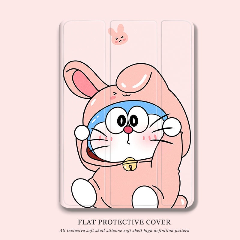 Bao Da Máy Tính Bảng Hình Thỏ Doraemon Cho iPad mini 4 / 5 / 6 air 1 / 2 / 3 4 5 10.2 gen 7 8 9 pro 11 gen 10 2022