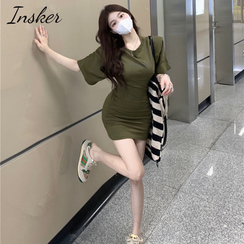 Đầm Ngắn Tay Màu Đen Phong Cách Hàn Quốc Trẻ Trung Dành Cho Nữ