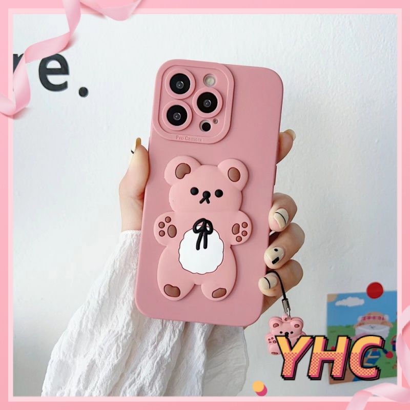 Ốp Lưng phone Dễ thương màu tinh khiết DIY gấu nhỏ vỏ mềm silicone iPhone 6 / 6S / 6splus / se / 7 / 7plus / 8 / 8plus / X / xs / xsmax / 11 / 12 / 13 / 14 -079