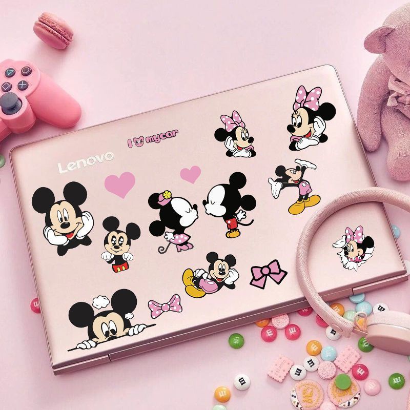 Miếng Dán Trang Trí Vali Laptop / Điện Thoại / ipad Chống Thấm Nước Họa Tiết Hoạt Hình Chuột Mickey