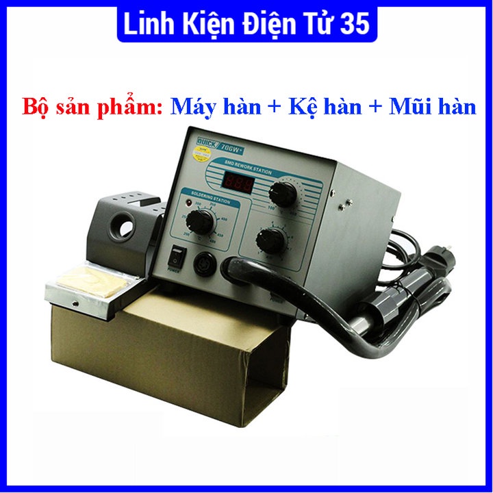 Máy hàn khò Quick 706W + 220V-630W, máy hàn công nghệ mới, tích hợp khò hàn động cơ không chổi than, tuổi thọ cao,...