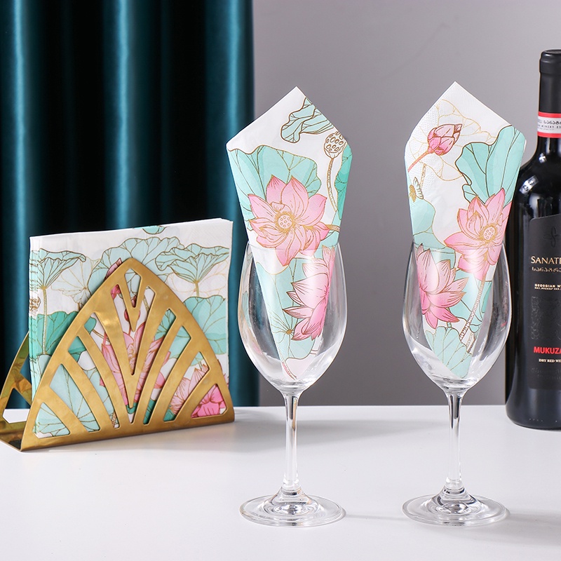 Set 20 Tấm Khăn Giấy 42 Kiểu Màu Sắc Cổ Điển Dùng Để Trang Trí Nhà Hàng / Tiệc Tùng