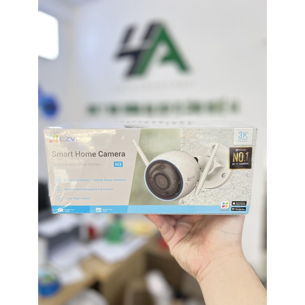 Camera wifi ezviz ngoài trời AI thông minh, màu ban đêm, đàm thoại, H3 3MP 5MP 3K