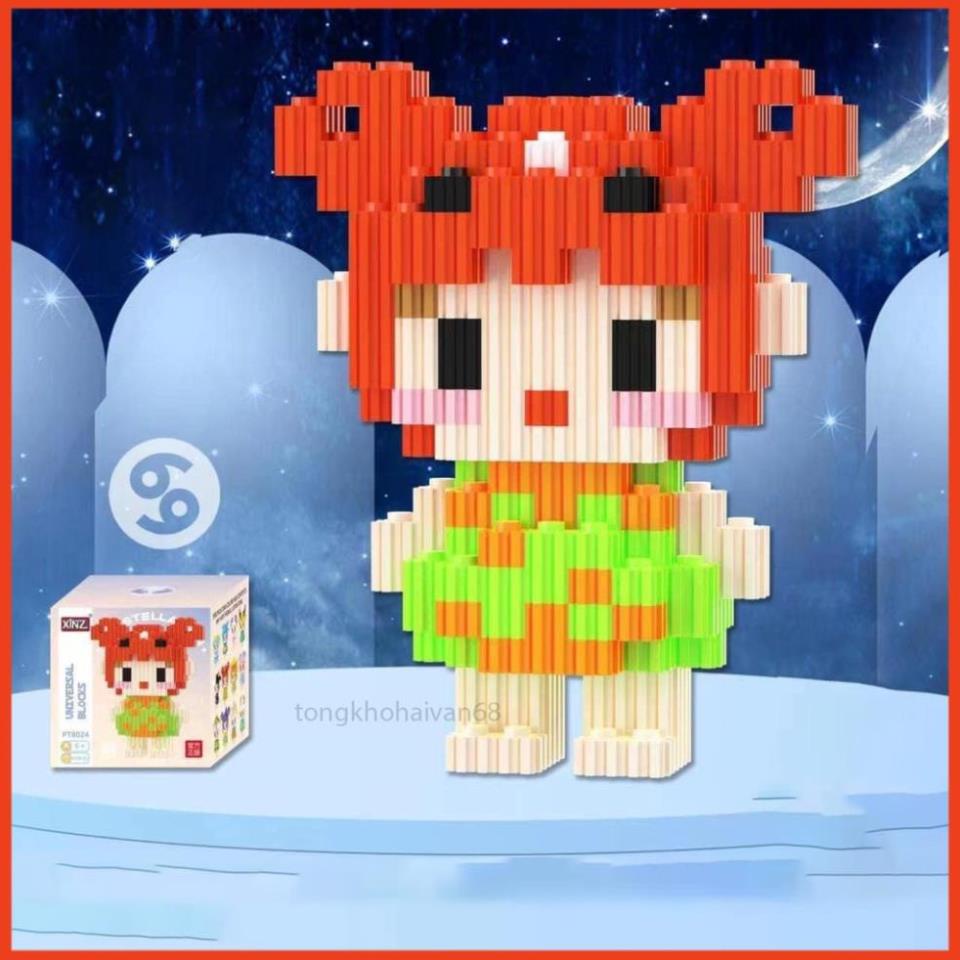 Mô Hình Lego 12 Cung Hoàng Đạo, 12 Con Giáp Mini đồ chơi mô hình lắp ráp 3D cực kỳ đáng yêu và dễ th