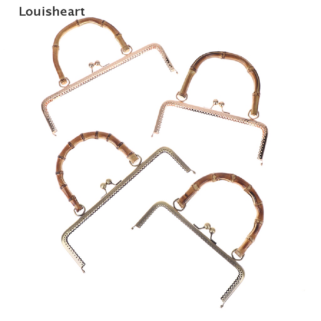 Khung Khóa Túi Xách Louisheart Bằng Kim Loại Với Tay Cầm Bằng Tre Tiện Dụng