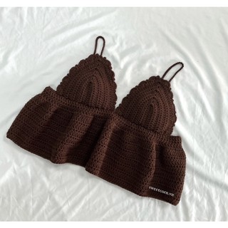 Áo móc len Ruffle Top crochet ✨