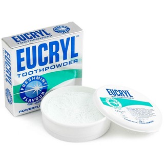 Bột Tẩy Trắng Răng Eucryl Toothpowder 50g Bạc Hà Thơm Mát