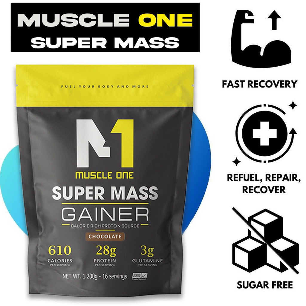 Sữa tăng cân tăng cơ MUSCLE ONE, super mass hỗ trợ tăng cân tăng cơ nạc túi 1.2kg - cobapso1.vn