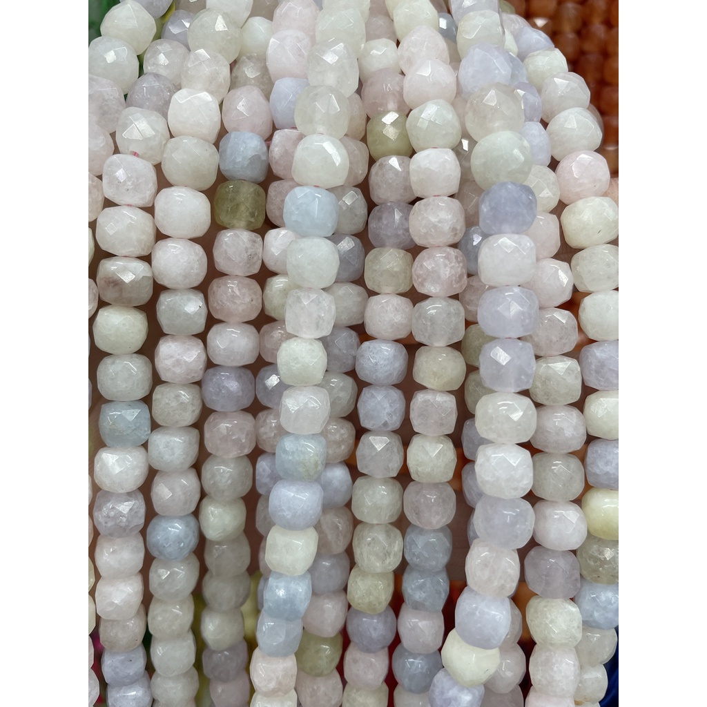 Chuỗi Hạt Đá Khối Lập Phương Kích Thước 6mm / 8mm / 6mm