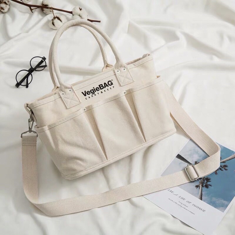 Túi Xách Balo Bỉm Sữa Cho Mẹ Và Bé Vegiebag Đa Năng phong cách Hàn Quốc hàng cao cấp size to