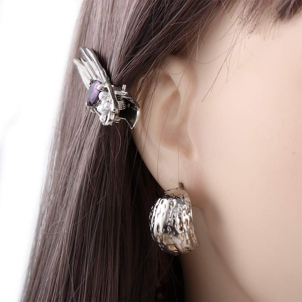 Bông Tai Hình Tròn Bằng Kim Loại Thời Trang Cho Nữ|Khuyên Tai Hình Học Nhiều Màu Sắc Dành Cho Nữ