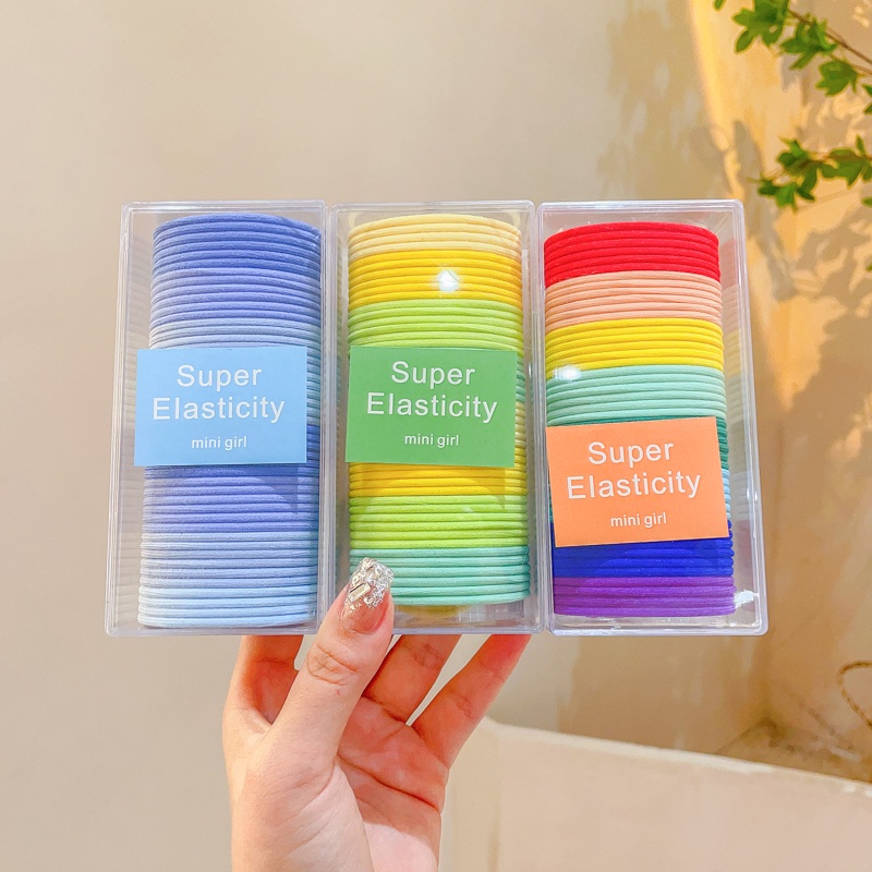 Dây Buộc Tóc Cao Su Co Giãn Nhiều Màu Sắc Dành Cho Nữ